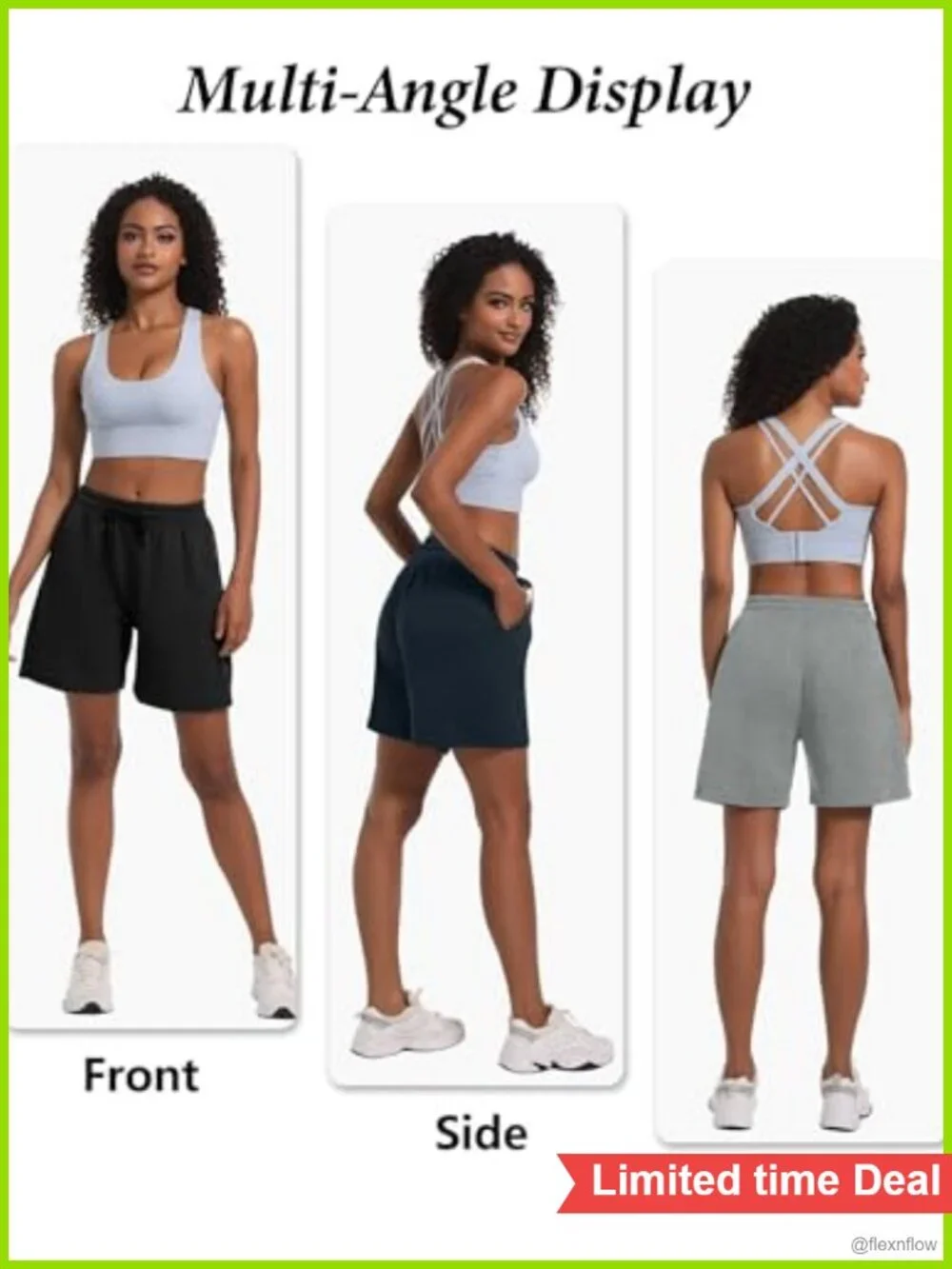 Women's Cotton Drawstring Sweat Shorts, 4-Pack with Pockets